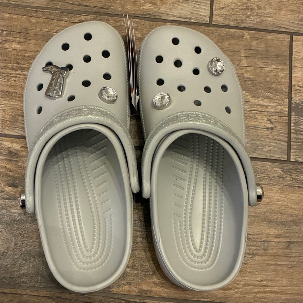 NWT Crocs Classic Rhinestone Cowgirl Clog - Atmosphere - Picture 4 of 8